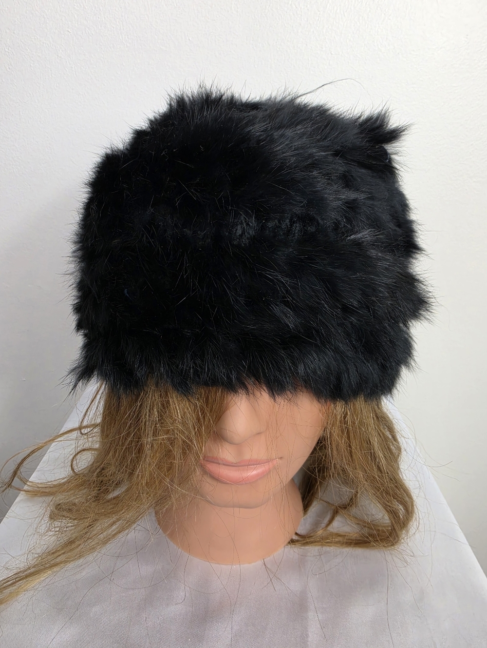 Rabbit Black Fur Hat